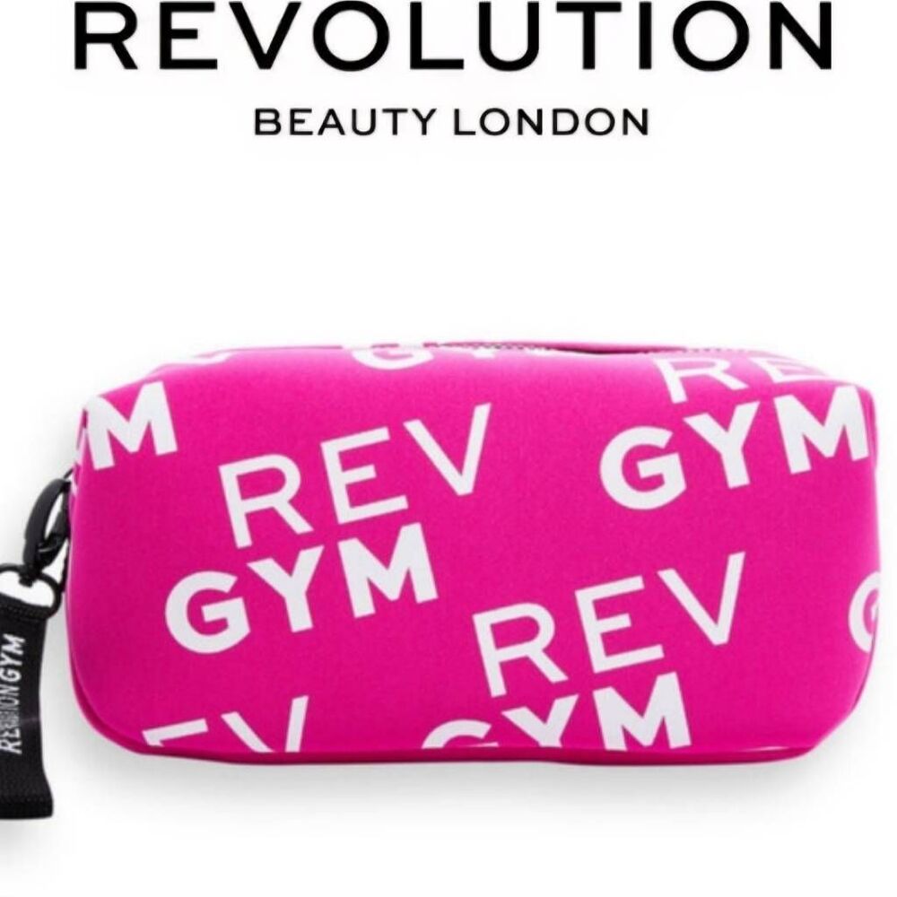 Revolution Beauty Freshen Up Gym Cosmetic Bag- Pink